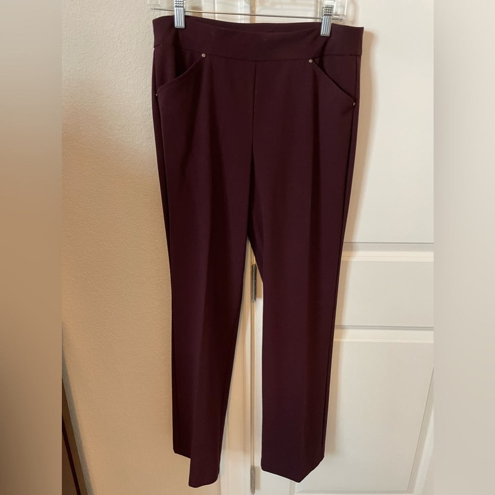 Maroon Roz & Ali Dress Pants